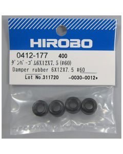 HIROBO 0412-177 Damper Rubber 6X12X7.5