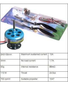 301303F Brushless combo power system 110w  elica nera