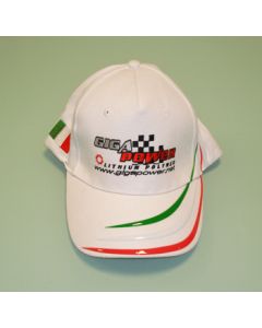CAP11 Cappellino National  Ricamato GIGA POWER colore Bianco
