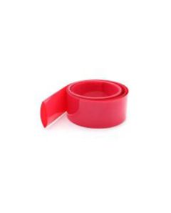 1 metro termoretraibile trasp. ROSSO larghezza 25mm ristretto 12mm CW155