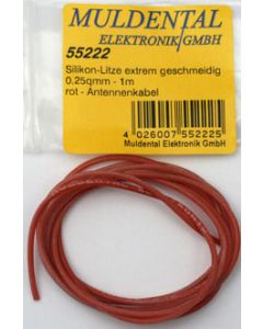 Cavo flex wire silicone, red, 0,25 mm CW55222