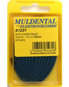 Termoretraibile, black, 3,2 mm, ratio: 2:1, 1 m CW61231