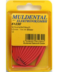 Termoretraibile, red, 25,4 mm, ratio: 2:1, 1 m CW61290