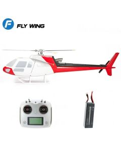 FlyWing Small Squirrel AS350 Helicopter - ARTF con Radio e Batteria (colore bianco/grigio/rosso)