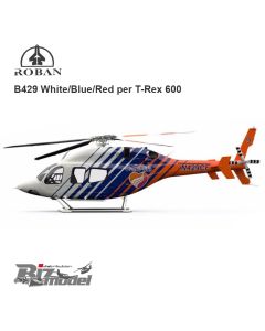 Fusoliera Roban B429 White/Blue/Red per T-Rex 600