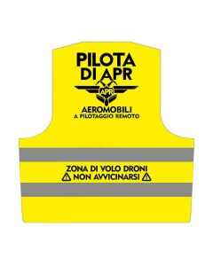 Giubbino smanicato di sicurezza Giallo PILOTA DI APR
