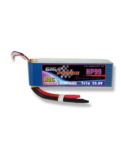 GP5200HP7S GP5200HP7S (short wire) 25,9V 5200mAh 7Cell 80C continui 120C picco