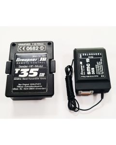 Graupner JR Sender HF Modul 35Mhz - FM SSS + RX SMC-19 - 35MHz + pair of crystal 68T