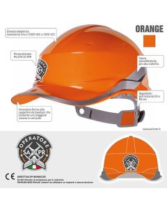 Casco Operatore SAPR Colore Arancio