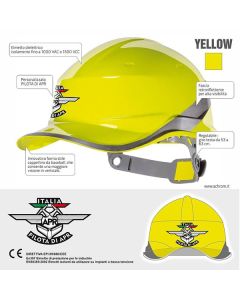 Casco con logo frontale "PILOTA DI APR" Colore Giallo