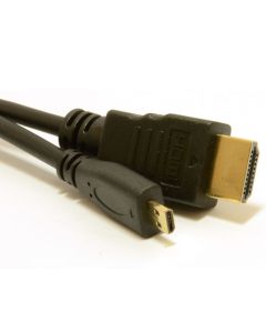 Micro D HDMI v1.4 High Speed Cable to HDMI for Tablets & Cameras 0.5m