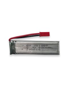 Li-Po 1 cella 3.7V 600mAh 30C con connettore