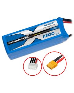 ManiaX Lipo 6S 22.2V 1800mAh 45C XT60