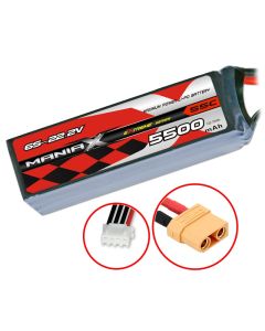 ManiaX Power LiPo 6S 5500mAh 22.2V serie eXtreme 55C XT90