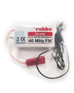 Robbe RX406 Receiver FM 40Mhz for Lama 450 Alu Coaxial (incluted crystal 40.695)