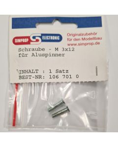 Simprop Screw for Aluminium-Spinner M3x12mm