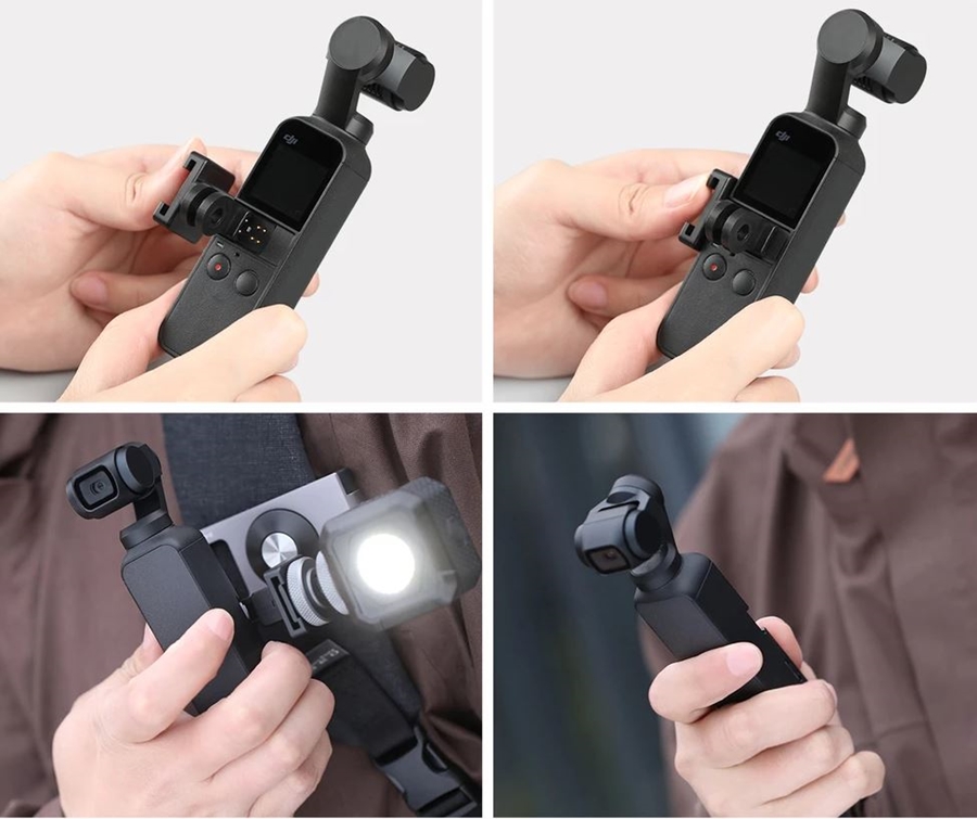 Staffa di fissaggio universale PGYTECH con slot laterale per OSMO Pocket Staffa di fissaggio universale PGYTECH con slot laterale per OSMO Pocket