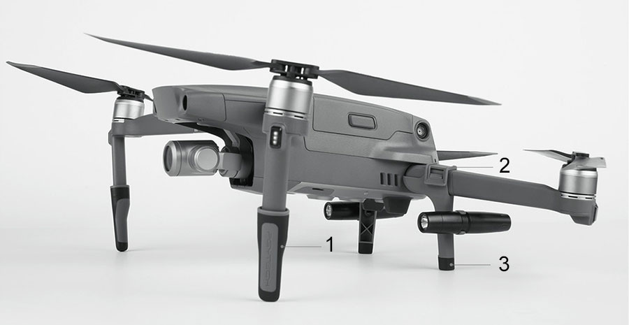 estensione carrello per MAVIC 2 con luci estensione carrello per MAVIC 2 con luci