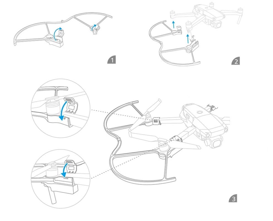 LED PROPELLER GUARD PER MAVIC 2 LED PROPELLER GUARD PER MAVIC 2