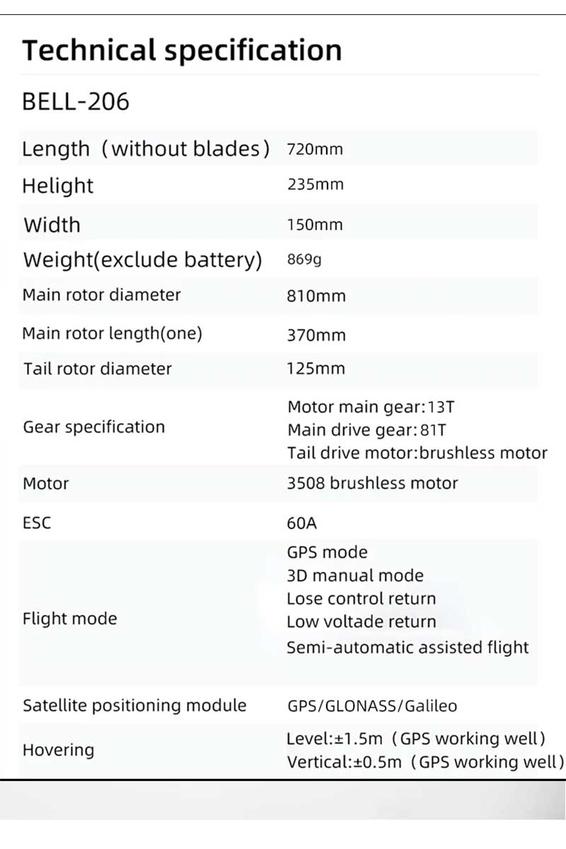 Fly Wing Bell 206 V3