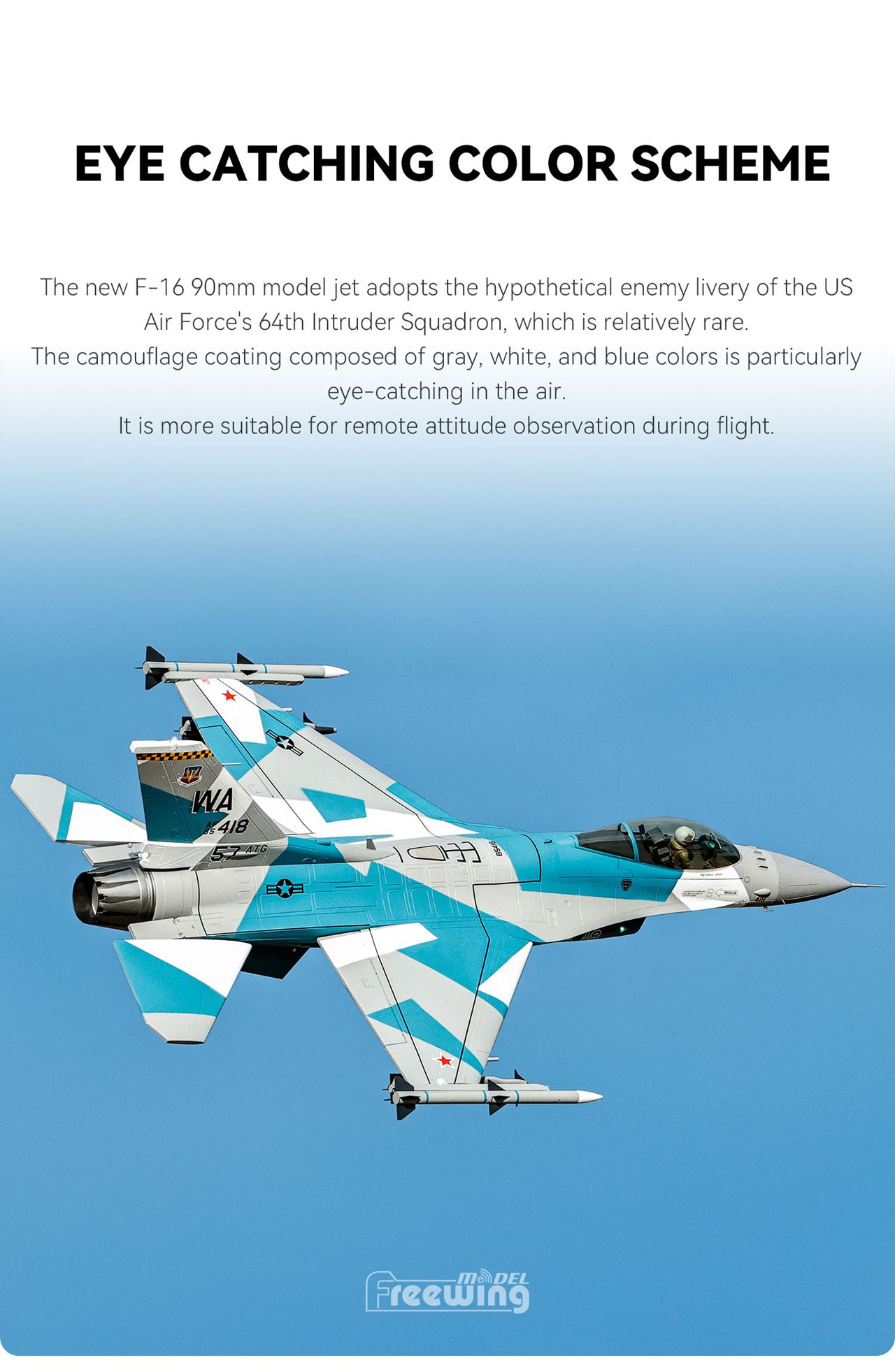 Freewing F-16 V2 High Performance 90mm EDF Jet - PNP