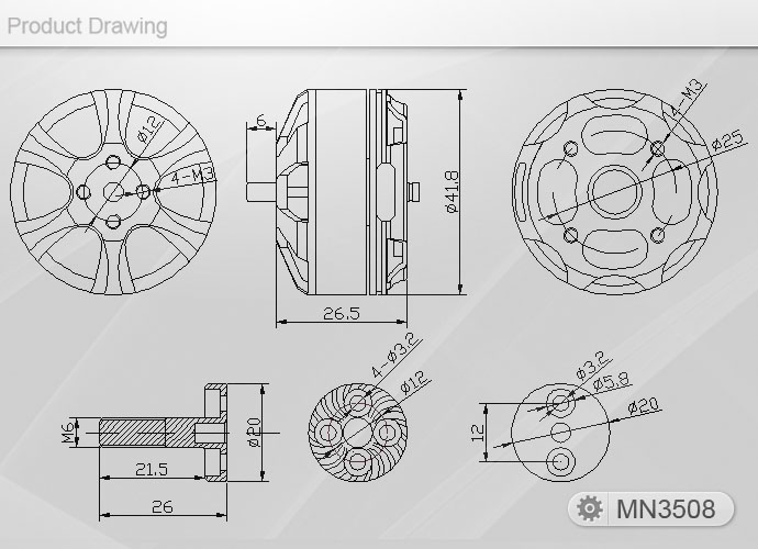 MN3508-16 T-Motor